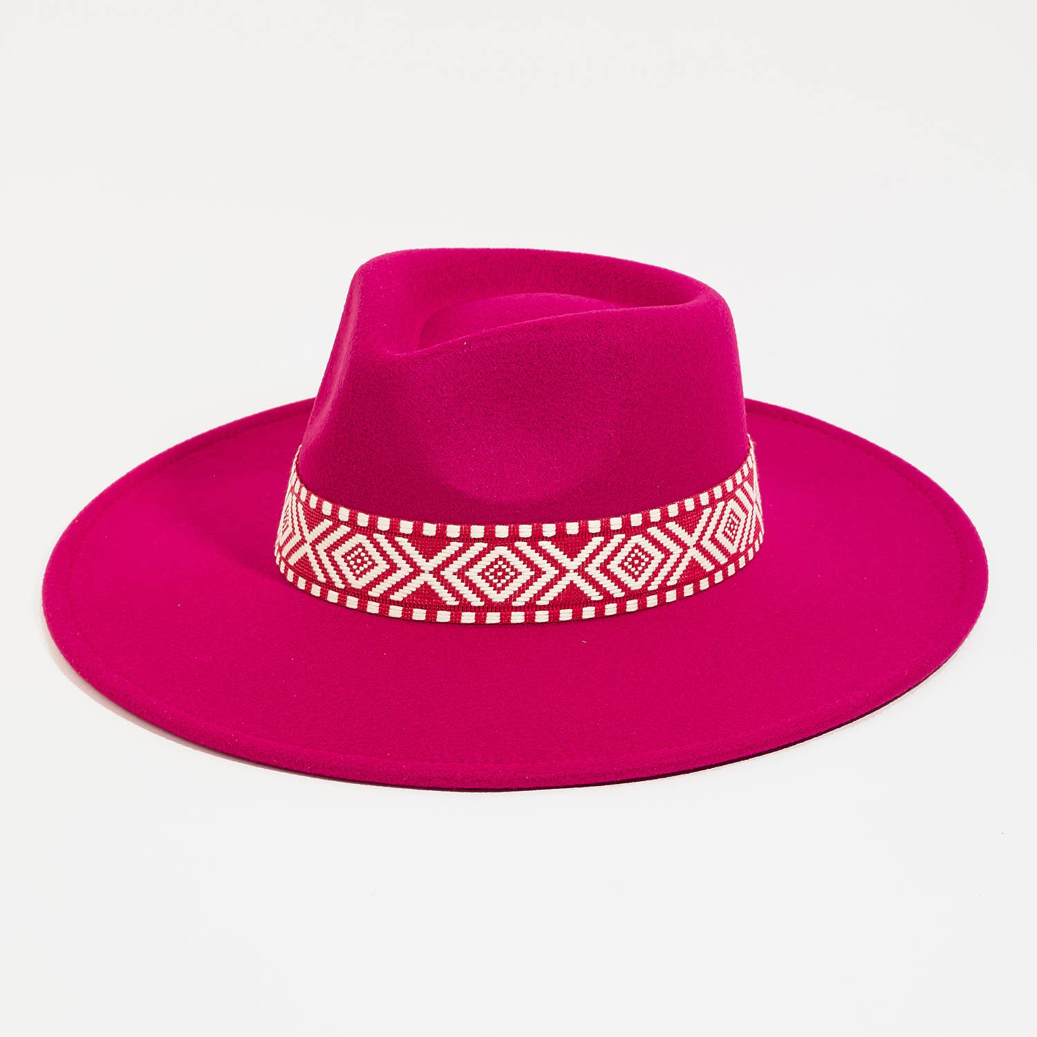 Collections by Fame Accessories - Wholesale Fedora - Women's - Boho Stripe Pattern Fedora Hat3