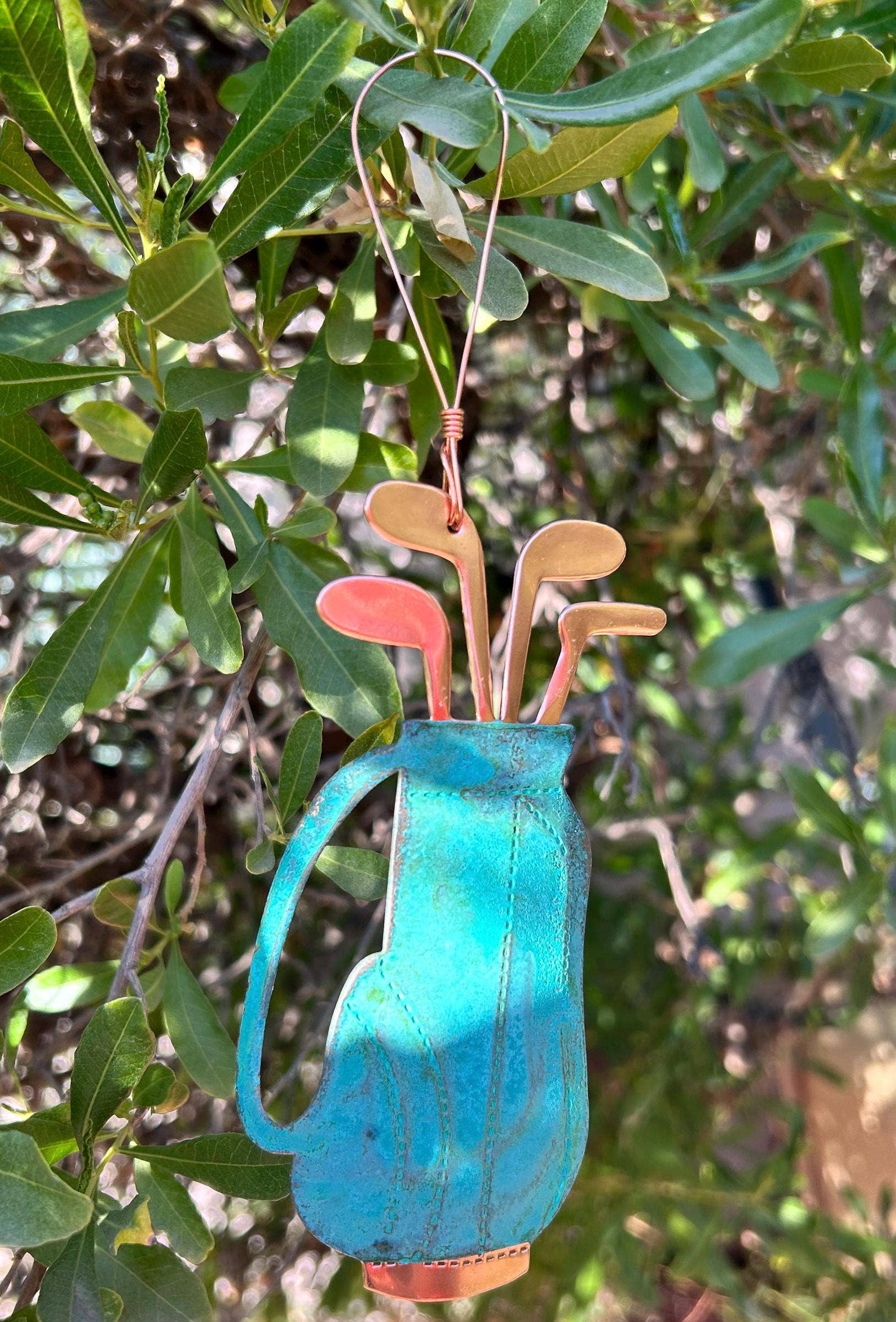 Dos Damas Designs - Wholesale Ornament - Golf Bag Copper Christmas Ornament1