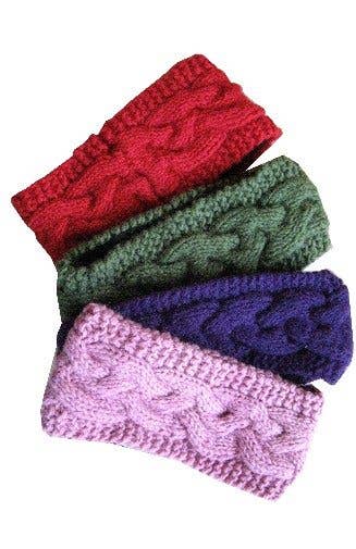 Ganesh Himal Trading - Vendita all'ingrosso Fascia per capelli - Donna - Fascia per capelli in lana lavorata a trecce, foderata in pile2