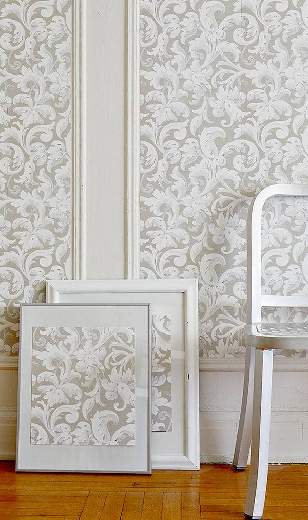 JCampbell – wholesale Wallpaper – Acanthus Beige Wallpaper Sheets2