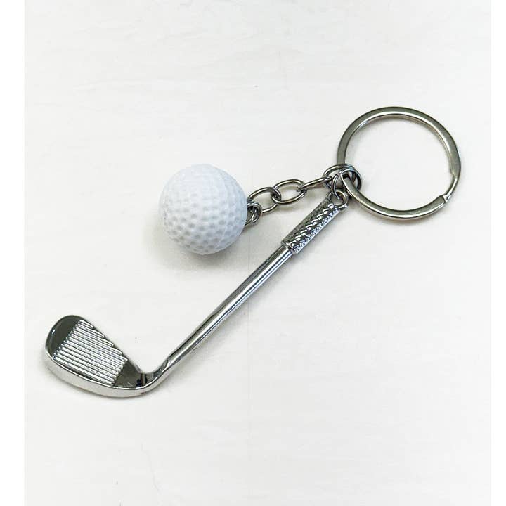WHITE Love Playing Golf Club Keychain for wholesale on Faire0
