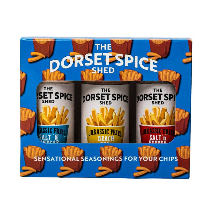 Jurassic Fries Gift Pack Three flavours BBQ, Chinese Salt & Pepper & Salt & Vinegar for wholesale by 2Guys