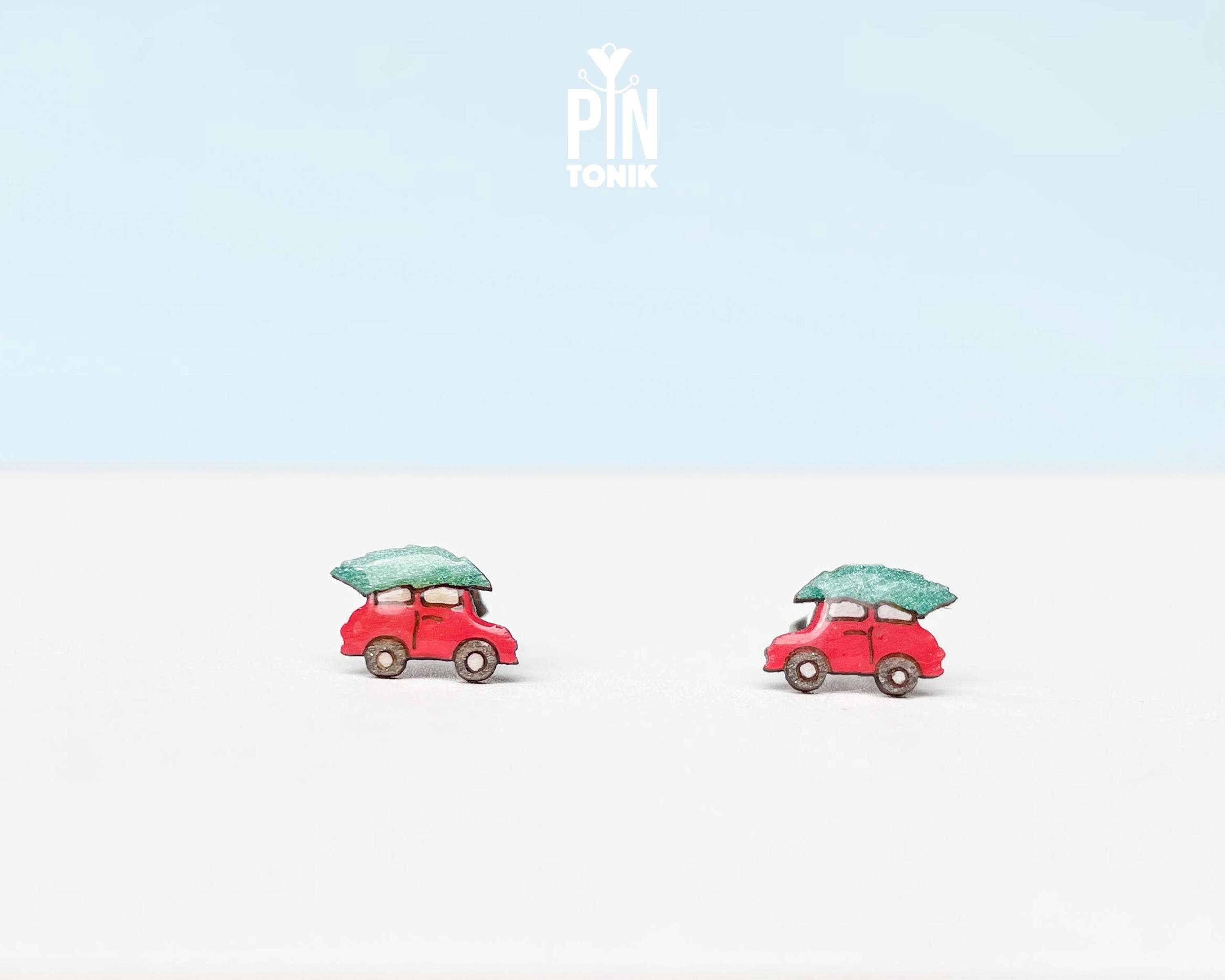 PinTonik - Wholesale Stud/Post Earrings - Christmas Tree Car Stud Earrings - Fun Gifts2