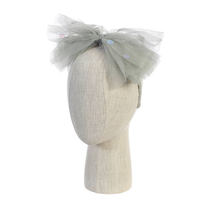 Sparkly Oversized Bow with Glitter Tulle and Confetti Dots for wholesale by Dear Ellie