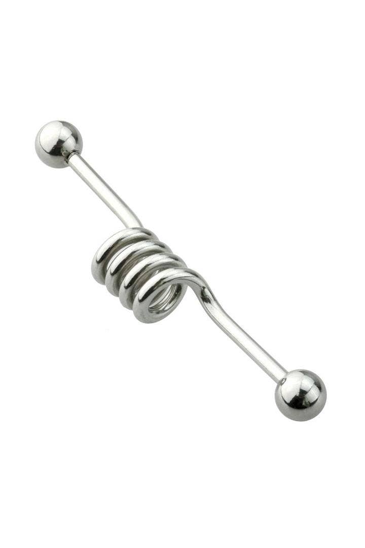 CRAVE - Wholesale Sieraden - Heren - 316L CHIRURGISCHE STALEN SPIRAAL INDUSTRIËLE HALTER MET BALLEN1