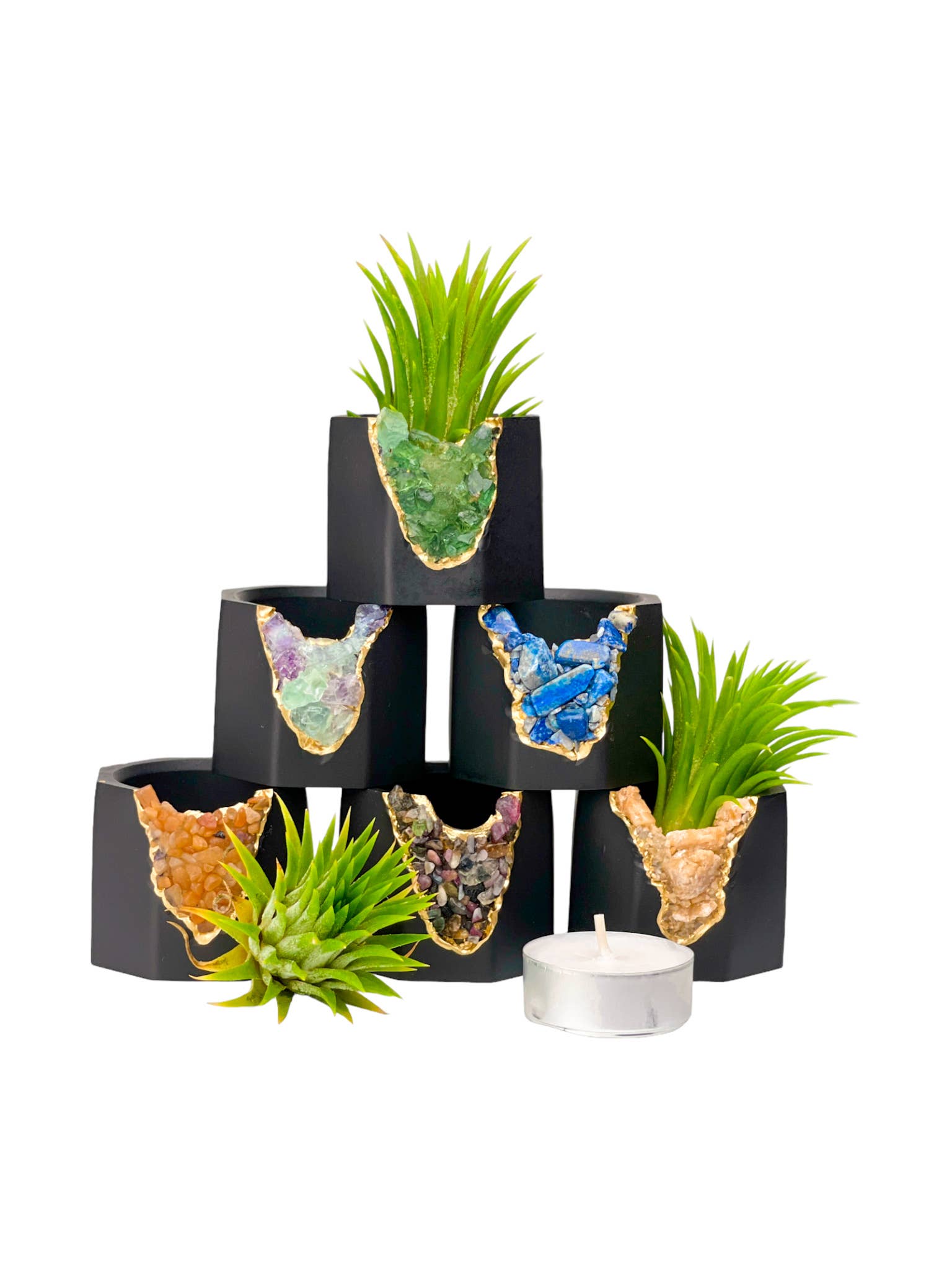 Planters Made in the USA – Großhandel Blumentopf – Dekordisplay mit Fluoritkristallen, kleiner Blumentopf, Airplant3