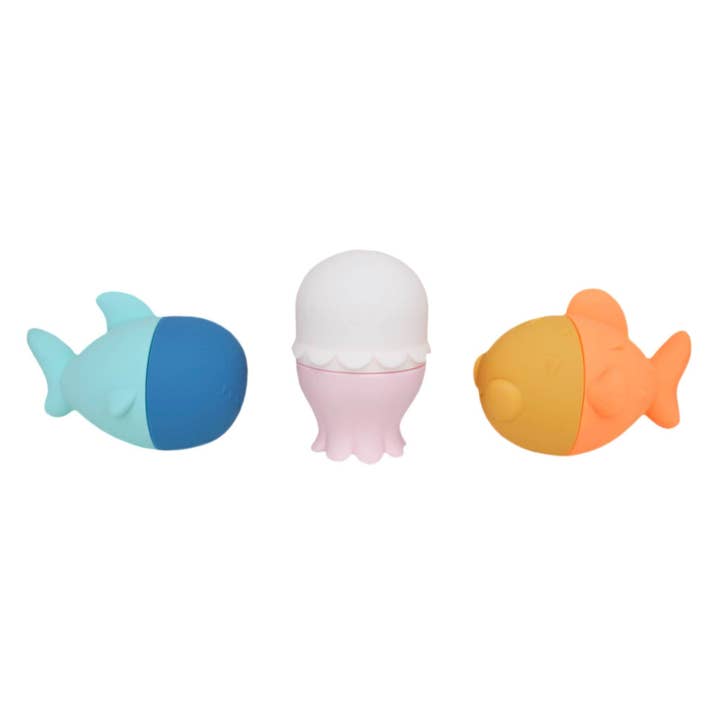 Squirtie Bath Toy Set - Oceana for wholesale by Copper Pearl