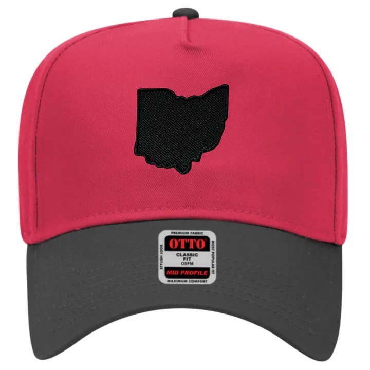 Ohio TRUE - Wholesale Trucker Hat - Unisex - Solid Black Ohio Baseball Cap 1