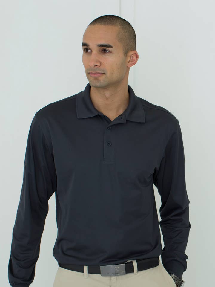 Coal Harbourᴹᴰ Polo À Manches Longues Résistant Aux Accrocs pour la vente par SanMar Canada