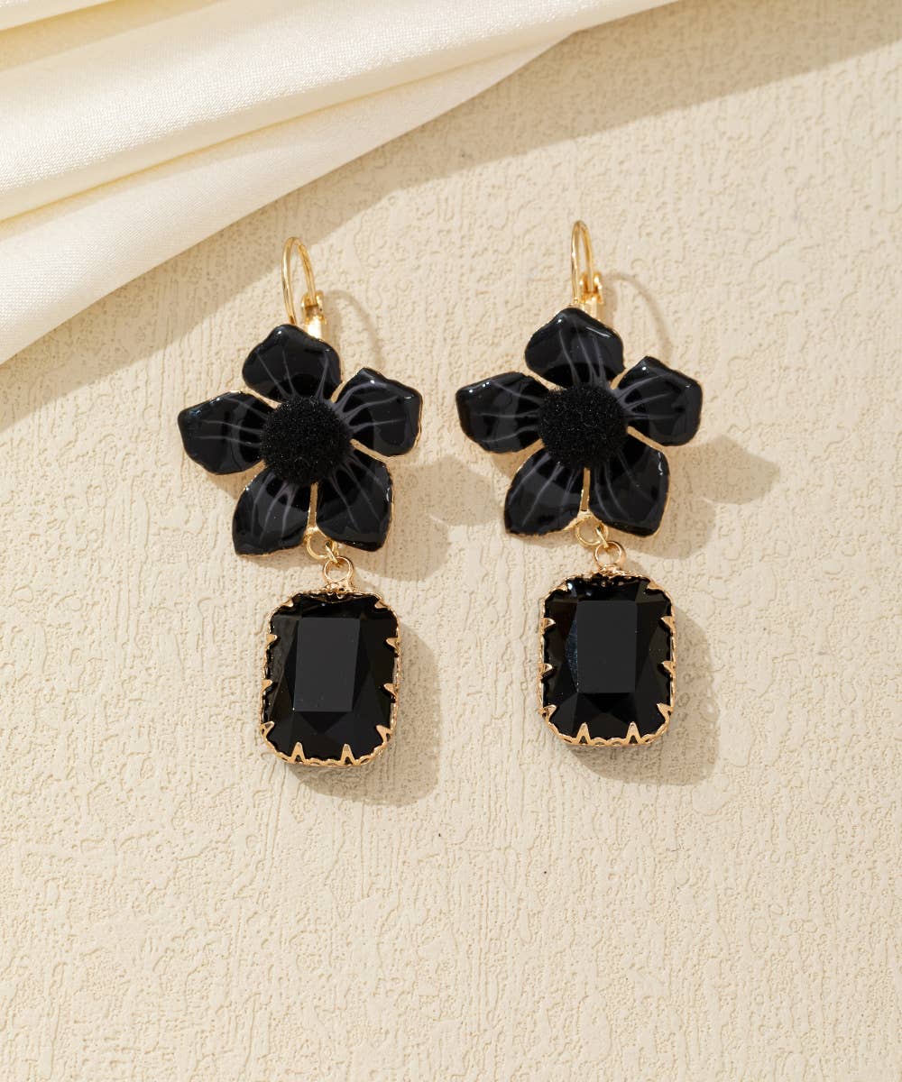 Blossom bijoux – Großhandel Ohrhänger – Ohrringe mit Blumen und Strass - 26AHBOL00090