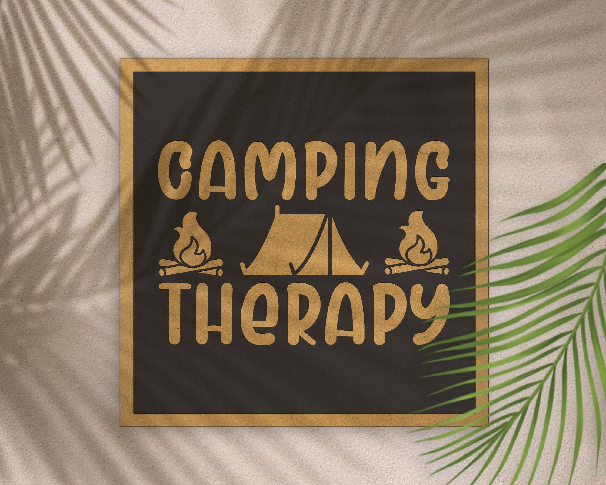 Mekanu – Engroshandel Skilt – Camping terapi - Lasergraveret træ væg kunst RV Decor4