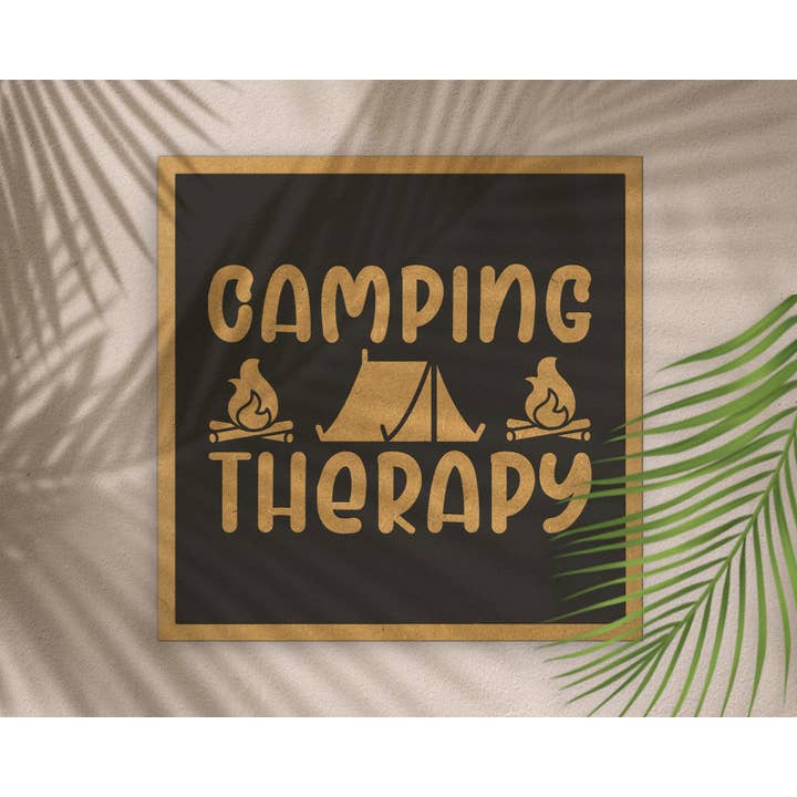 Mekanu – Engroshandel Skilt – Camping terapi - Lasergraveret træ væg kunst RV Decor4