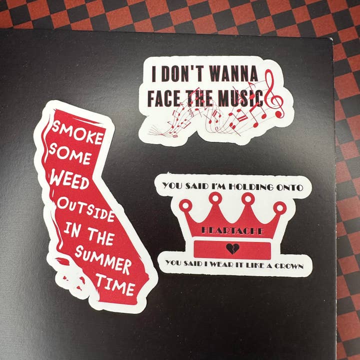 röd fitf lyric LT2 klistermärkesset för wholesale av SpicyStylesCo