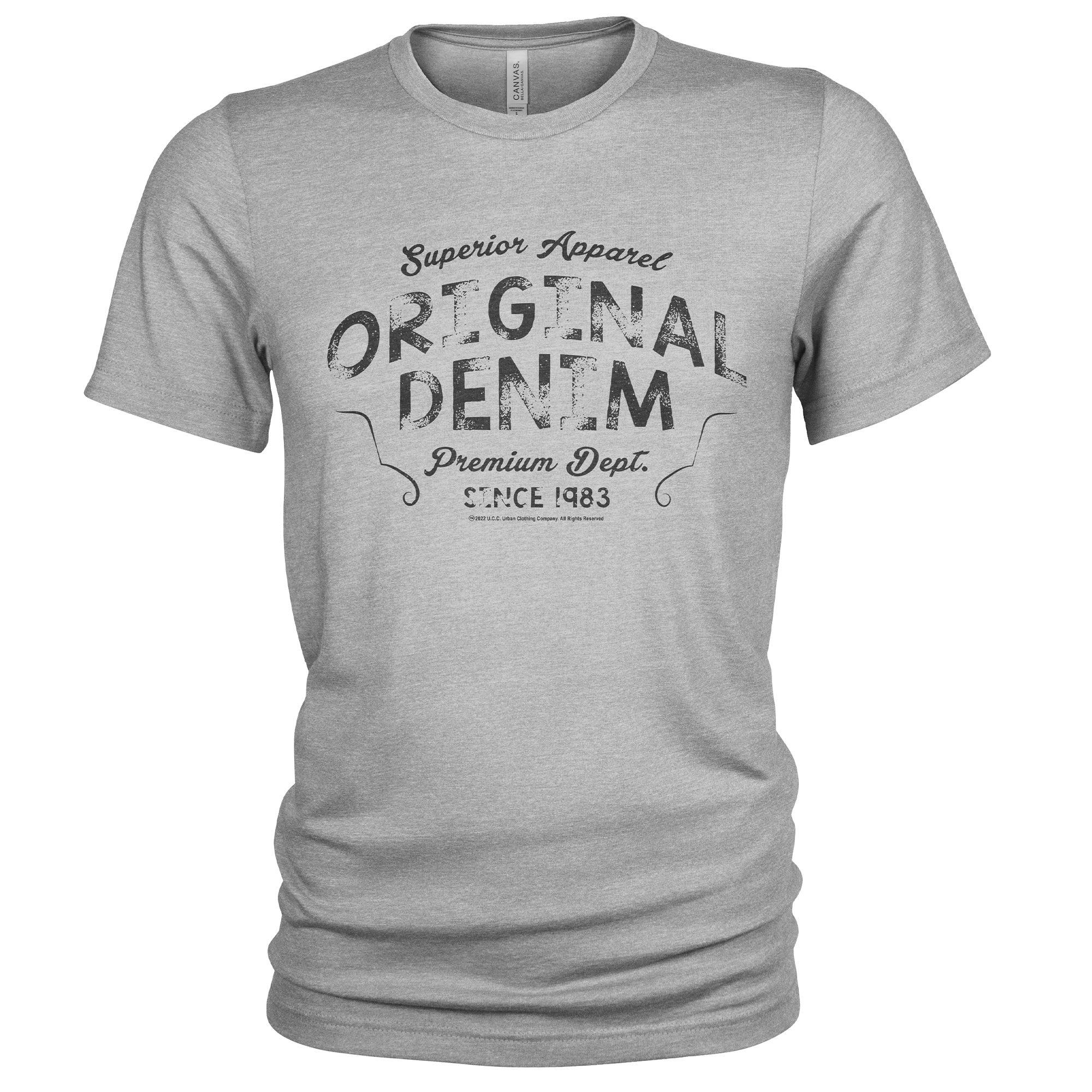 Union Made Raw Denim - Wholesale Screen Printed T-Shirt - Men's - Original Denim 100% Organic Cotton T Shirt for Men0