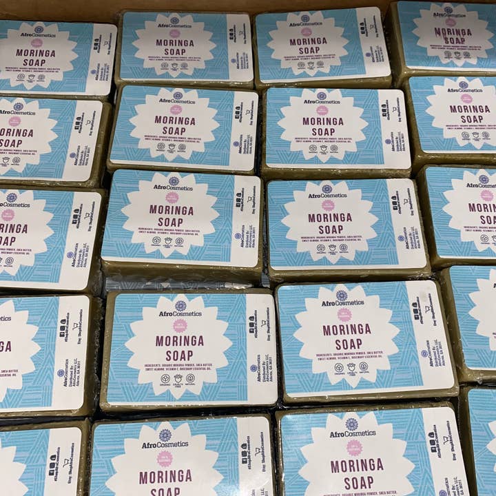 AfroCosmetics & Culture - Wholesale Bar Soap - Moringa Soap With Vitamin E Oil Shea Butter, Moisturizing