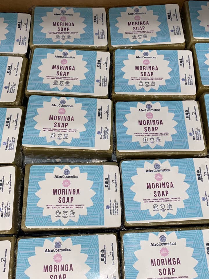 Moringa Soap With Vitamin E Oil Shea Butter, Moisturizing for wholesale by AfroCosmetics & Culture