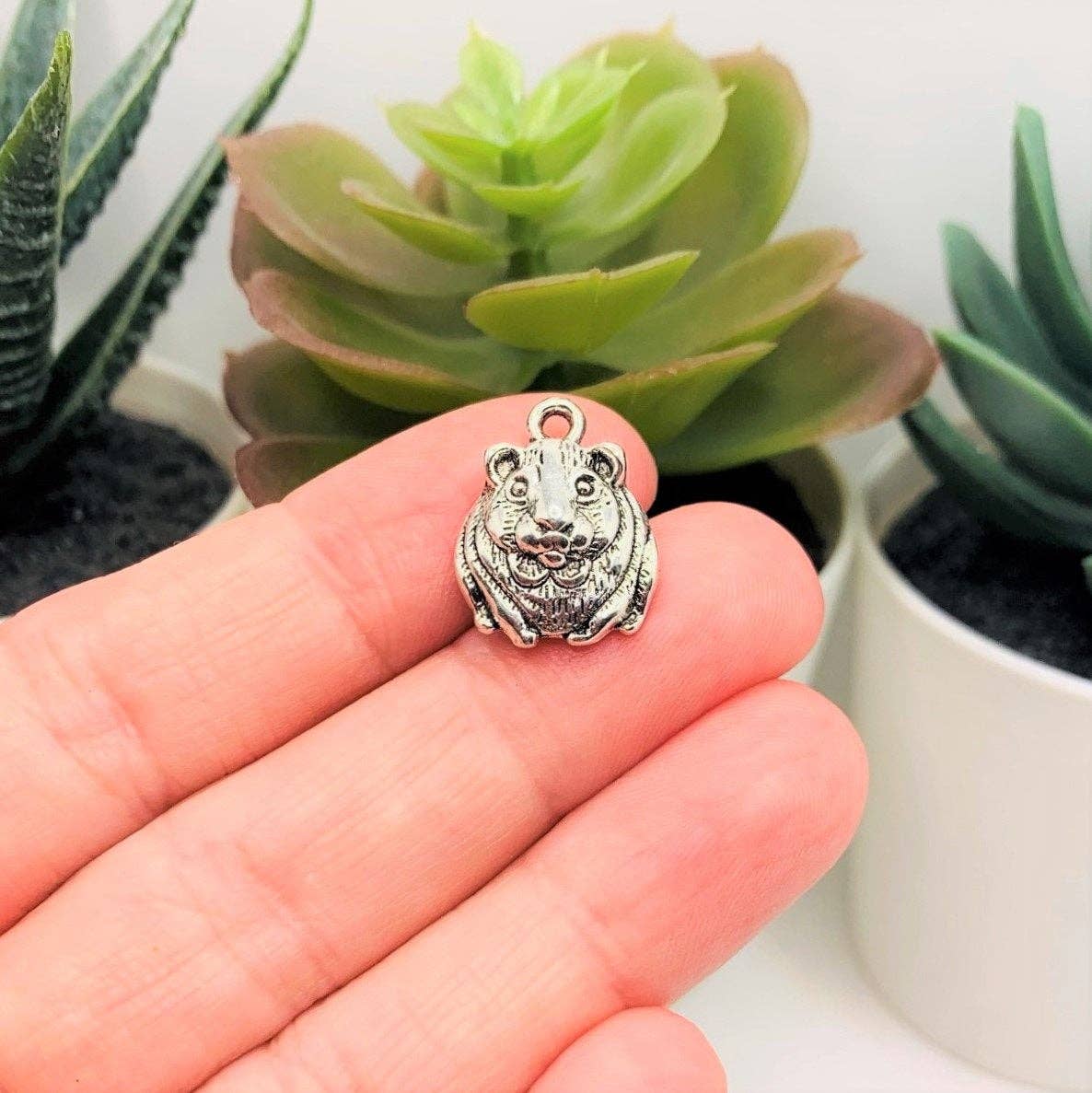 Guerrilla Charm - Vente Breloques/médailles personnalisées - Charms Cochon d'Inde Argent, 14x18mm1