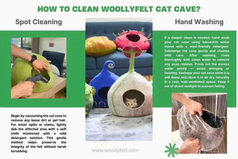 Woollyfelt - Wholesale Pet Cave - Cat/Dog - Felt Cat Cave - Colorful Pet Hideaway and Bed12