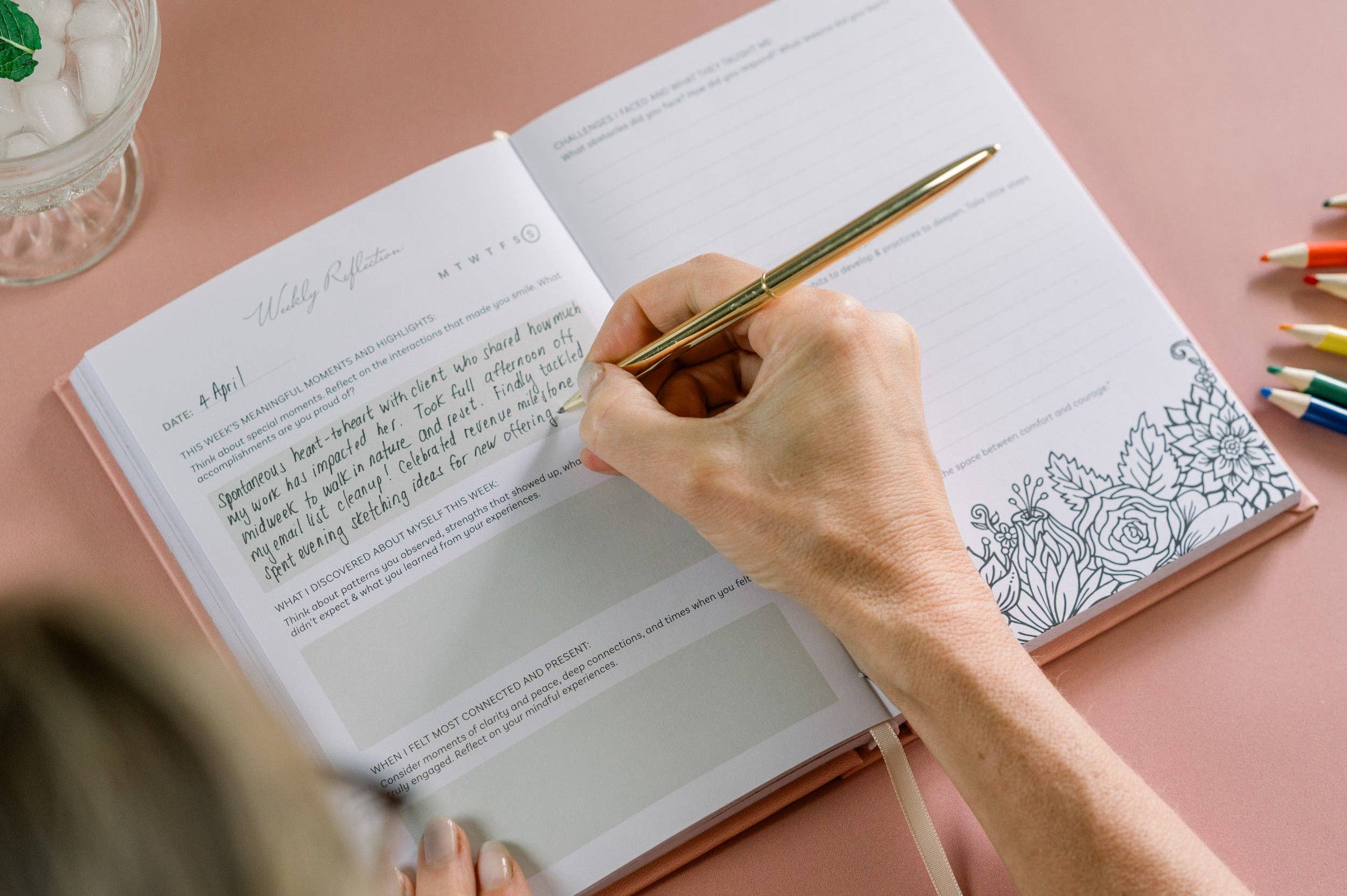 Innerlight Compass – wholesale Journal och dagbok – Daglig guidad dagbok med målarbilder17