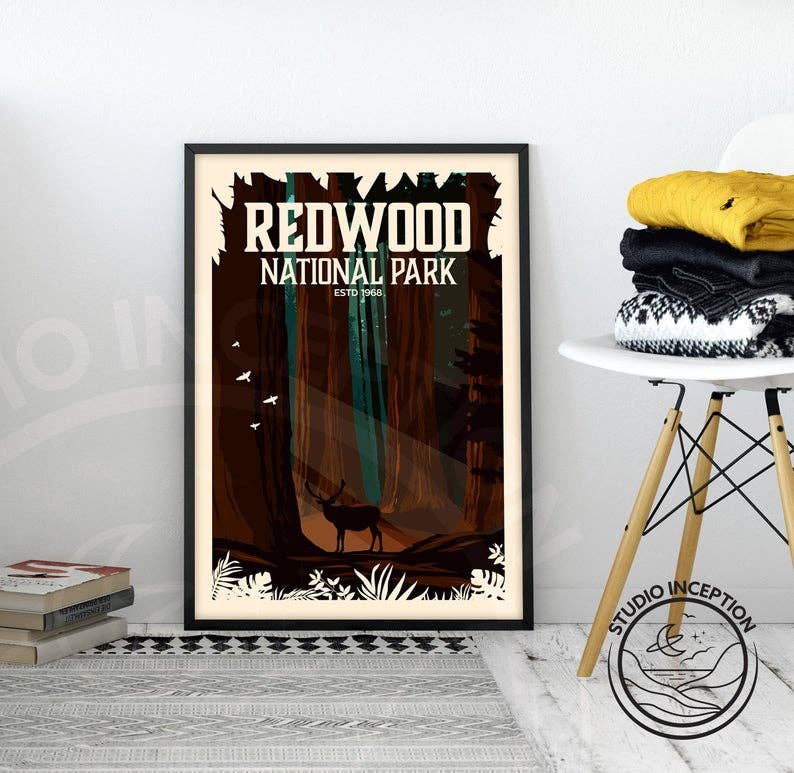 Studio Inception – wholesale Art print – Redwood National Park Traditional Style Print6