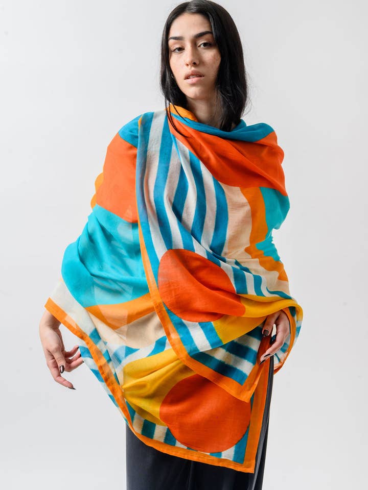 Visual Chord Scarf for wholesale by KORES ACCESSORIES