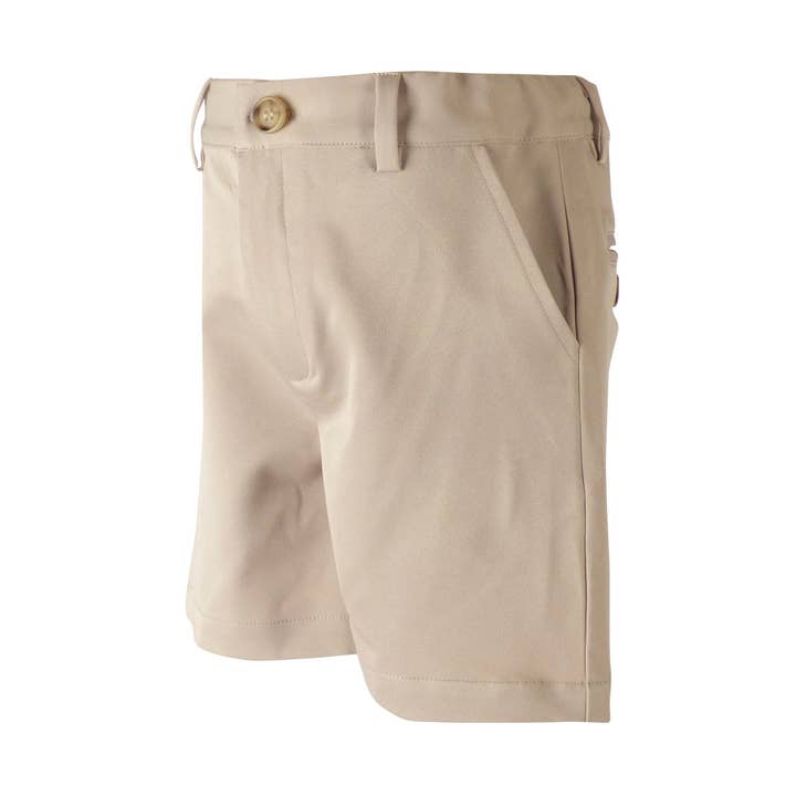 TYL Scholar Flat Front Shorts in Performance Khaki and other Purchase Wholesale cadets shorts. Free Returns & Net 60 Terms on Faire trending on Faire.
