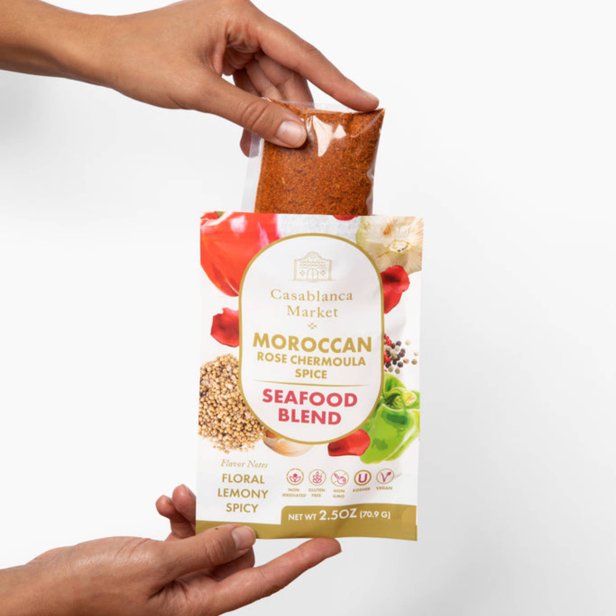 Casablanca Market - Wholesale Dried spice mix - CasablancaMarket Moroccan Rose Chermoula Spice Seafood Blend