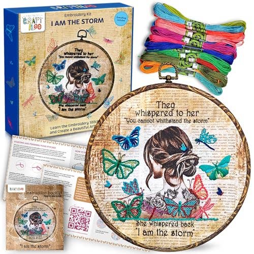 I Am The Storm Embroidery kit for wholesale by Craftiloo
