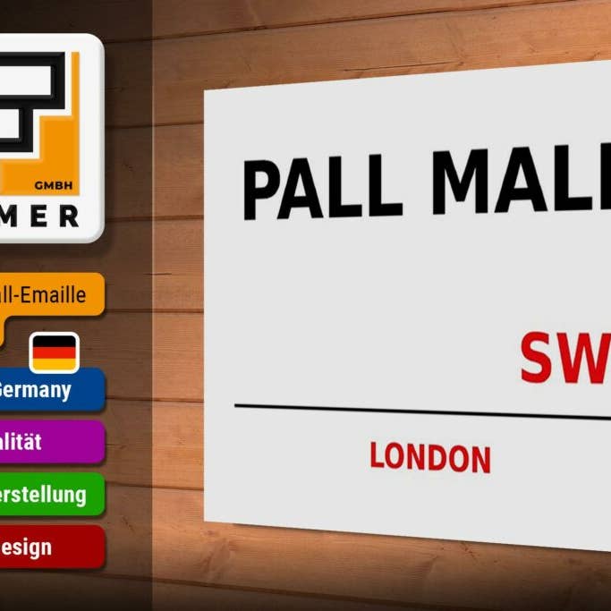 Femer - Wholesale Sign - Wooden sign London 30x20cm Pall Mall SW1 wood wall decoration sign wooden sign2