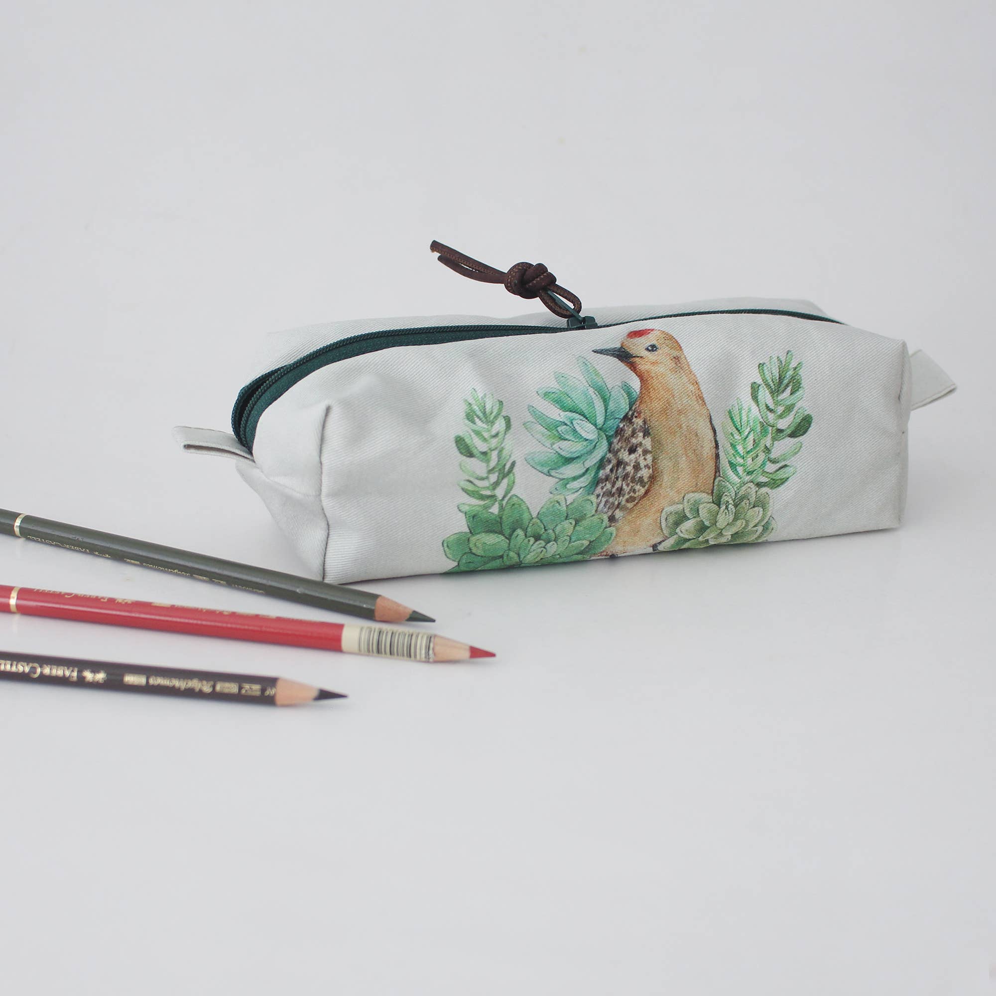 The Blue Rabbit House - Wholesale Makeup/Cosmetic Bag - Felix the Woodpecker | Square Pouch | Cosmetic Bag0
