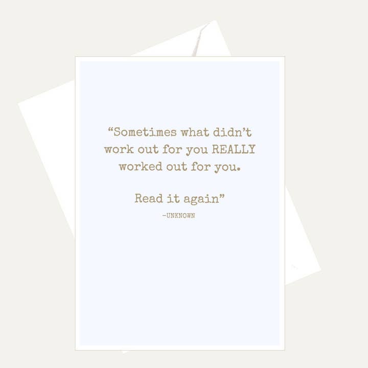 Sometimes What Didn't Work Out - Friend Encouragement Card for wholesale by Bellflower Girl