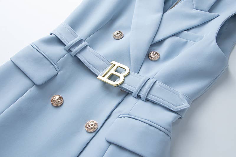 Productseeker - Wholesale Dress - Women's - DR008Y Fushcia Sleeveless Tie-Waist Suit Dress 31