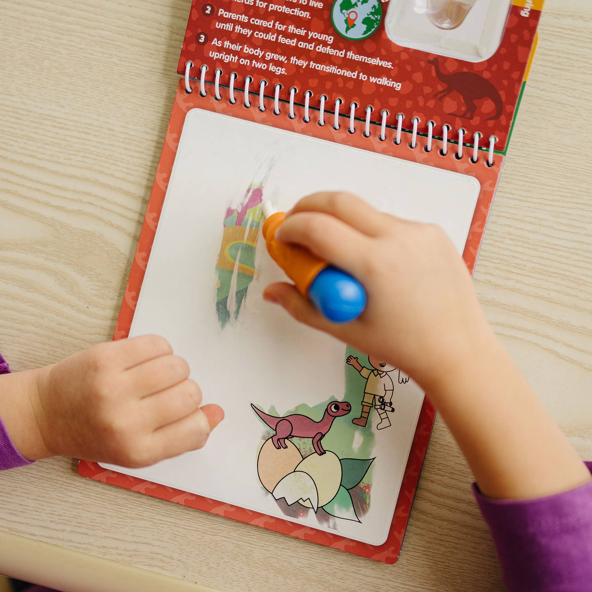 KangaToys - Wholesale Coloring & Activity Book - Kids & Baby - Dinosaur Families Aqua Brush Color with Water Book, Reusable4