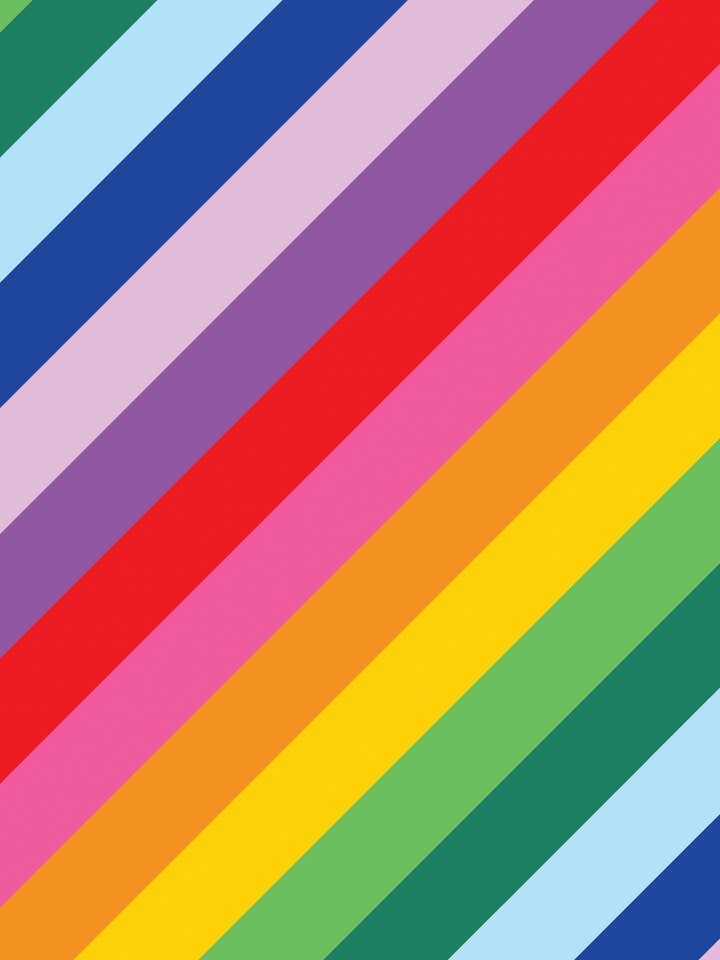 Rainbow Stripes Roll Wrap 2.5 m for wholesale by Ballyhoo