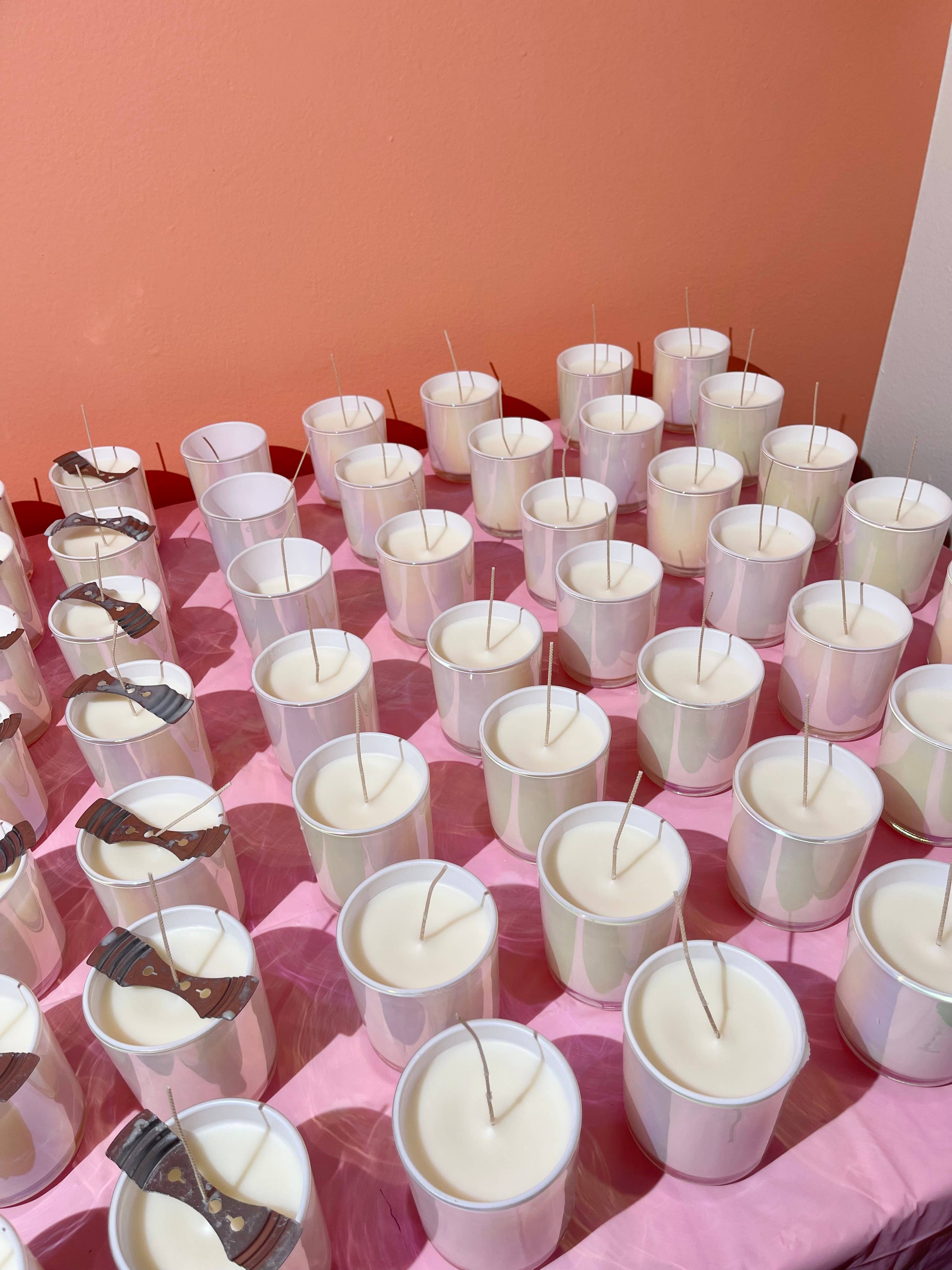 Mrs. Candlier - Wholesale Jar/Filled Candle - Coconut Candle with Wood Wick 8 & 13 oz | Custom label6