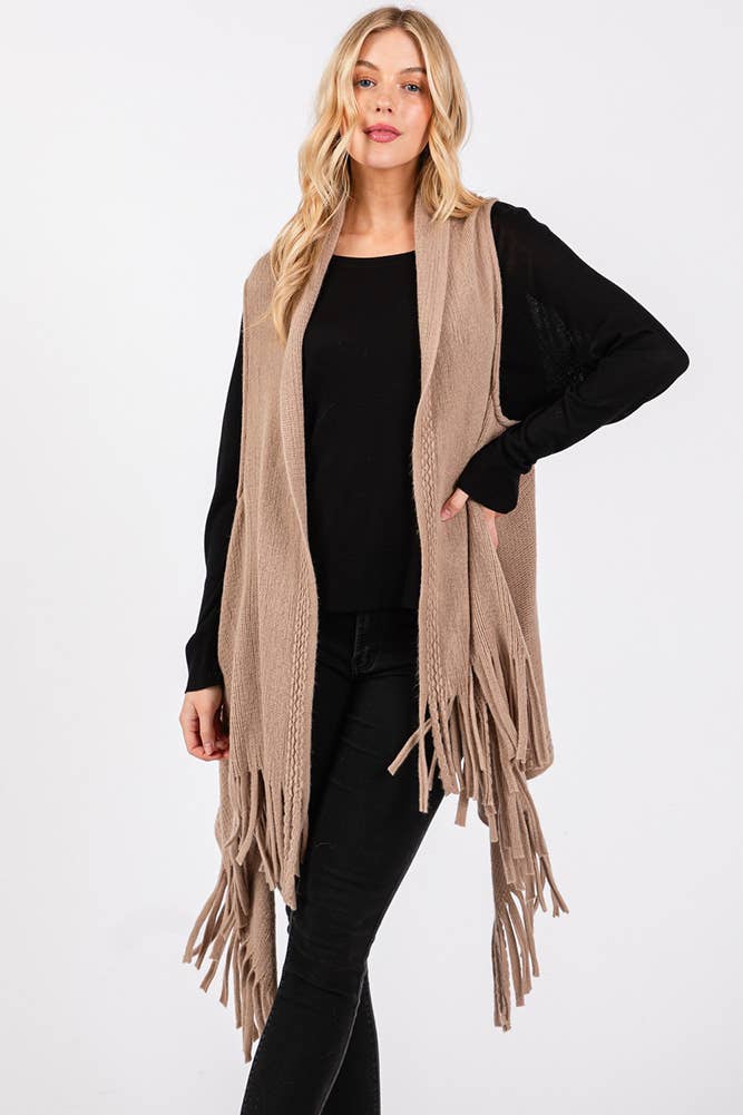 Hana - Vente Veste sans manches – femme - Gilet d'hiver en tricot à pompons à pois gaufrés22