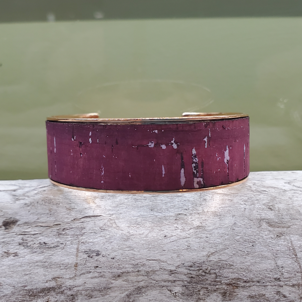 Gem Lounge Jewelry – Großhandel Manschettenarmband – Armband aus Kork Roségold dickes Manschettenarmband16