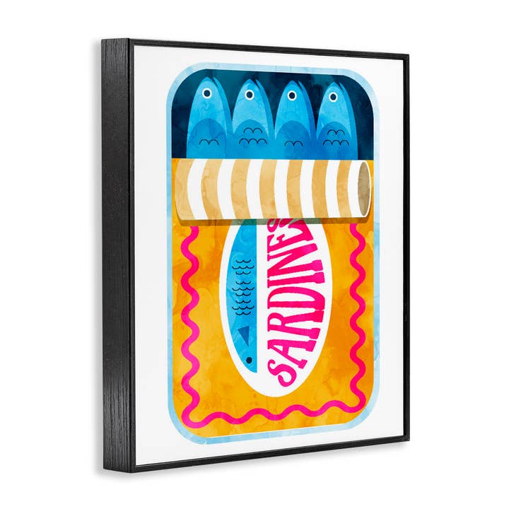 Stupell Industries - Wholesale Wall Sign - Blue & Orange Canned Sardines - Framed Wall Art13