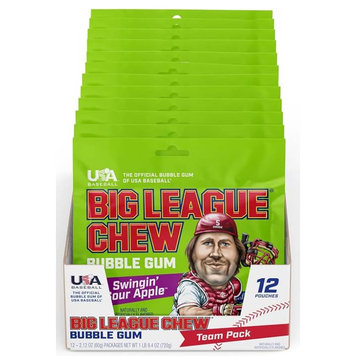 O'Shea's Candies Sweet Shop - Wholesale Chewing Gum - Nostalgic “Swinging Sour Apple 🍏 ” Big League Chew Est.19804