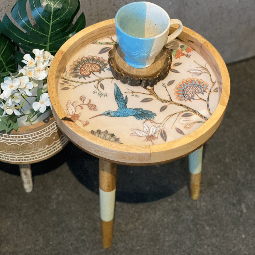 Hartsmede - Wholesale Side Table - Handmade Side Table Removable Legs Hummingbird Tray Table26