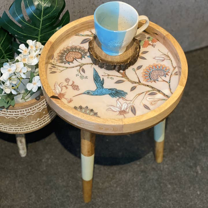 Hartsmede - Wholesale Side Table - Handmade Side Table Removable Legs Hummingbird Tray Table26