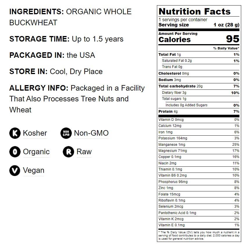Food To Live – wholesale Flour – Organic Whole Grain Buckwheat Flour – Unbleached, Unbromated2