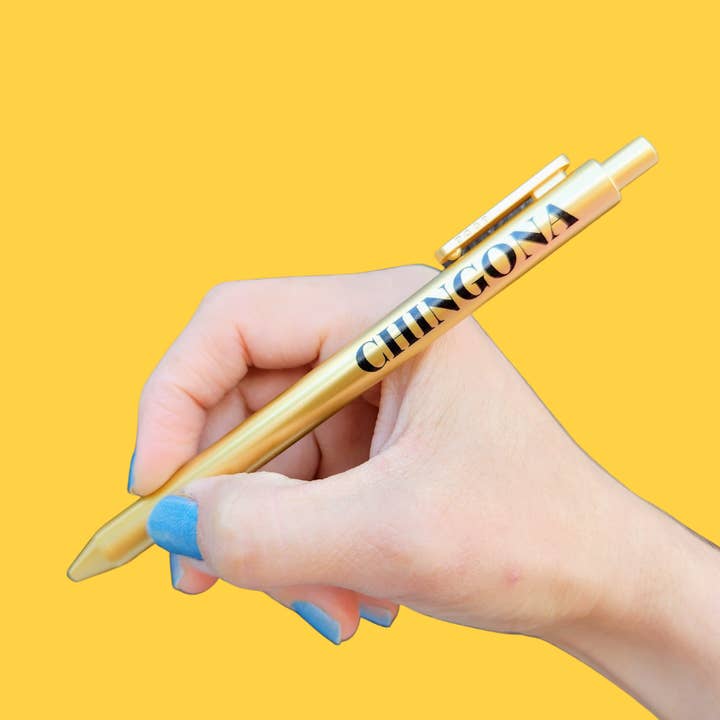 Chingona Black Ink Pen for wholesale by Ana Karen Loves Paper