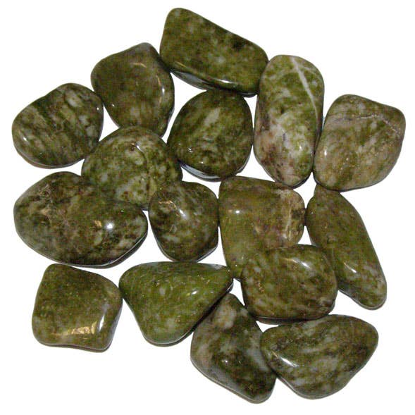 Epidot Tumblestones (Weight) for wholesale by Crystal Magick Wholesale Ltd