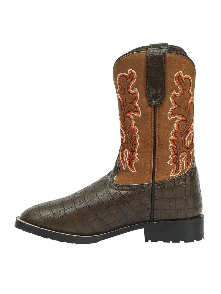 Marron Bottes western TuffRider Grand Teton à bout carré pour jeunes en vente sur Faire4