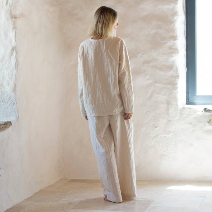 loom.ist - Vendita all'ingrosso Pantalone - Donna - Pantaloni in cotone a doppio strato di mussola28