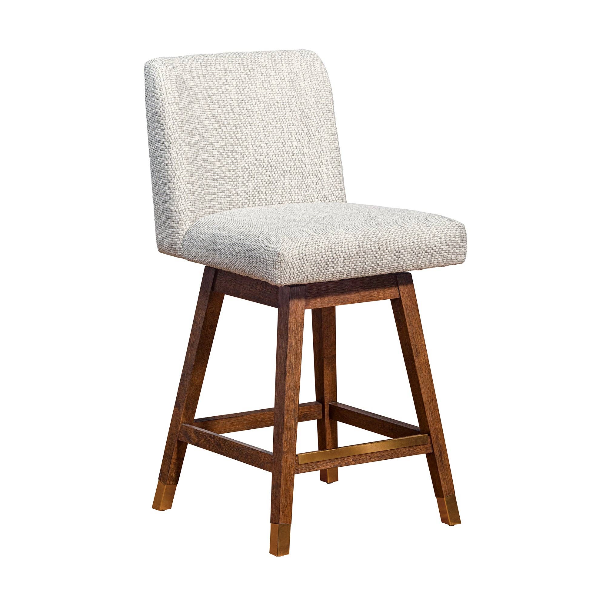 Armen Living - Wholesale Stool - Isabella Modern Upholstered Wood Swivel Barstool7