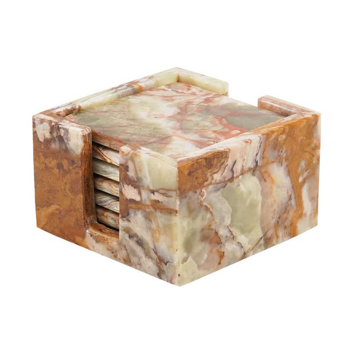 Ensemble de sous-verres carrés en marbre Radicaln Coasters modernes pour la vente par Radicaln