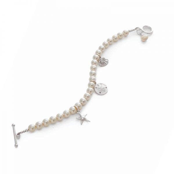 Pulsera Charm Tropical — Perla crema para venta al por mayor de Klas Squared