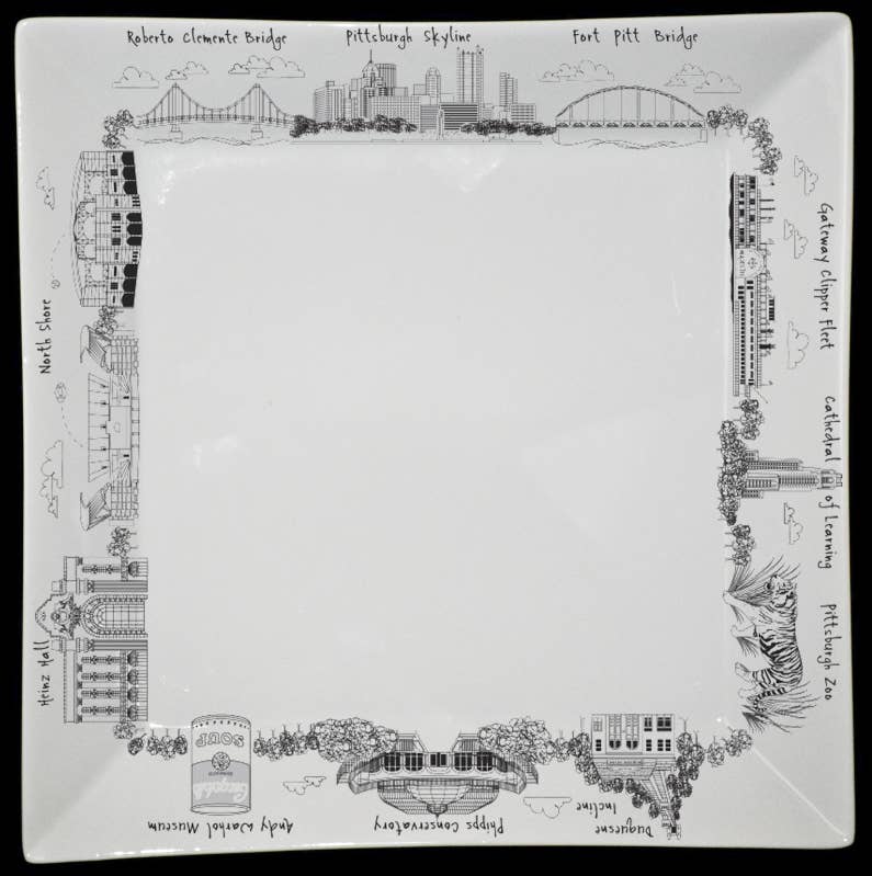 The Dish - Wholesale Dinner Plate - Pittsburgh small Square Plate0